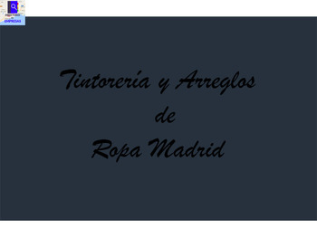 Tintorería y Arreglos de Ropa Madrid